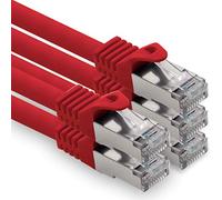 Câble Réseau Cat7 Cat7 10 GB/s SFTP - 5X 0.25m - RJ45 Ethernet LAN DSL Routeur Modem - Rouge