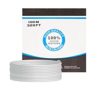 Câble réseau de catégorie 5E de type FTP rigide, calibre AWG24, longueur 100 m, protection contre les interférences électromagnétiques, idéal pour les installations structurées et les réseaux