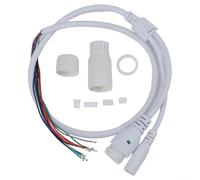 Câble réseau de vidéosurveillance 70 cm pour caméra IP avec connecteur d'alimentation femelle RJ45 et DC double fonctionnalité pour transmission de données et de puissance, résistant aux intempéries