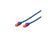 Câble réseau Digitus CAT 6 U-UTP LSZH, 0.25m, Bleu, RJ45 Mâle/Mâle, Contacts Or, AWG26/7, Cuivre, Diamètre 5mm, IEC 11801, Sac PE