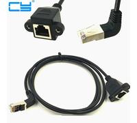 Câble réseau Ethernet LAN RJ45 Cat5e 8P8C FTP UTP Cat5 mâle à femelle, 30cm 60cm 1m 1.5m 1ft, coudé à 90 °