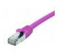 Câble réseau - F/UTP - Categorie LSOH - Cuivre - norme ANSI/EIA/TIA 568 & ISO/IEC 11801 - 250 MHz - Snagless - 0,30m - Rose