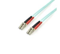StarTech.com Câble Fibre Optique Multimode de 3m LC/UPC à LC/UPC OM3, Fibre Zipcord Full Duplex 50/125µm, Réseaux 100G, LOMMF/VCSEL, <0.3dB Faible Perte d'Insertion, Cordon Patch Fibre LSZH