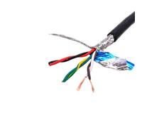Câble réseau, Fil blindé à paire torsadée 2 broches, 1 mètre, 18-22 AWG, 2-8 cœurs, fil de Signal Communication 485 en cuivre(6 Core 18awg 0.75mm)