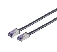 Câble réseau flexible Lanview HIGH-FLEX Cat6a S/FTP noir 2 m, gaine PVC souple,