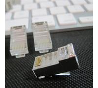 Câble réseau FTP 8P8C RJ 45, connecteur Ethernet à sertir, blindage RJ45, passage modulaire, 10 pièces