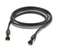 Hama 00202002 RJ45 Câble réseau, câble patch CAT 8 S/FTP 3 m noir 1 pc(s)