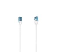Hama 200687 Câble réseau plat U/UTP Blanc 15 m CAT-6a 10 Gbit/s