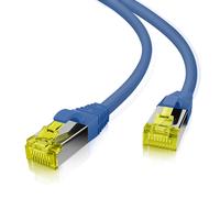 Câble réseau Helos 263761 Cat6a S/FTP blindé RJ-45 20m bleu rond pour Ethernet 10 Gigabit
