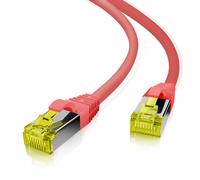 Câble réseau Helos 263772 Cat6a S/FTP 15m RJ-45 vers RJ-45 blindage double rouge rond