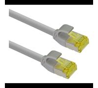 Câble réseau Helos 333078 Cat6a S/FTP 7,5m RJ-45 vers RJ-45 blindage double gris rond