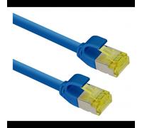 Câble réseau Helos 333084 Cat6a S/FTP blindé RJ-45 5m bleu rond pour Ethernet 10 Gigabit