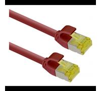 Câble réseau Helos 333092 Cat6a S/FTP 7,5m RJ-45 vers RJ-45 blindage double rouge rond