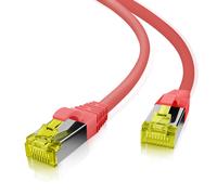 Câble réseau Helos 338723 Cat6a S/FTP 7m RJ-45 vers RJ-45 10 Gbit/s rond rouge et jaune