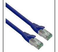 Câble réseau Helos 363697 Cat7 S/FTP 7,5m RJ-45 vers RJ-45 blindage double 600MHz bleu rond