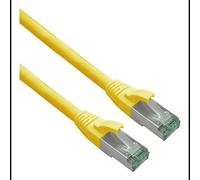 Câble réseau Helos 363714 Cat7 S/FTP 0,3m RJ-45 vers RJ-45 jaune blindage double torsadé rond