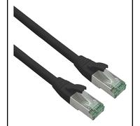 Câble réseau Helos 363736 Cat7 S/FTP 7,5m RJ-45 vers RJ-45 contacts plaqués or 10 Gbit/s noir/vert