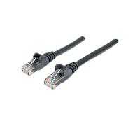 Câble réseau Intellinet Cat6 U/UTP (UTP) 1m noir RJ-45 mâle Contacts Or CCA gaine PVC avec protection anticoupure EIA/TIA