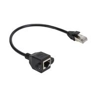 Câble réseau local avec trous de fixation sur panneau, rallonge Ethernet blindée, adaptateur universel SATA vers SATA, connecteur RJ45 coudé