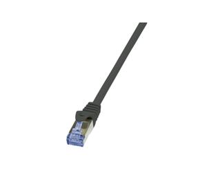 Câble Réseau LogiLink 7.5m Cat7 S/FTP Noir - Connecteurs RJ-45 Plaqué Or, LSZH, AWG 26/7, Bande Passante 600MHz, Référence CQ4083S