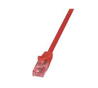 Câble réseau LogiLink Cat.6 U/UTP 1m Rouge - Connecteurs RJ-45 Mâle/Mâle, LSZH, Conforme ISO/IEC 11801, EN50288, TIA/EIA 568-B.2-1 - Réf. CQ2034U