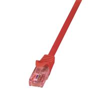 Câble réseau LogiLink Cat.6 U/UTP RJ-45 5 mètres rouge non blindé pour Ethernet Gigabit CQ2074U