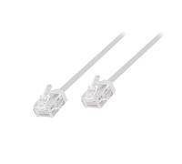 Câble réseau LogiLink CQ3081U Cat6a U/UTP 7,5m RJ-45 plat blanc 10 Gbit/s contacts plaqués or