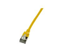 Câble Réseau LogiLink CQ9067S 3m Cat6a U/FTP (STP) Jaune, Connecteurs RJ-45, 10 Gigabit Ethernet, AWG 32/7, 500 MHz, Diamètre 3.8mm, RoHS/CE