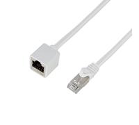 Câble réseau LogiLink CQX031S Cat6a S/FTP 1m RJ-45 vers RJ-45 contacts plaqués or blanc rond