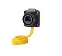 Câble réseau LP20, fiche aviation CAT6, interface de données jaune, adaptateur de câble réseau étanche RJ45(Four hole socket)