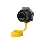 Câble réseau LP20, fiche aviation CAT6, interface de données jaune, adaptateur de câble réseau étanche RJ45(Single hole socket)