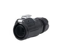 Câble réseau LP20, fiche aviation, interface de données noire CAT6, adaptateur de câble réseau étanche RJ45(Male plug)