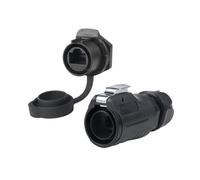 Câble réseau LP20 - Prise d'aviation CAT6 - Interface de données RJ45 - Étanche - Adaptateur de câble réseau (ensemble à trou unique)