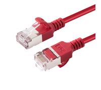Câble réseau MicroConnect CAT6A U-FTP Slim, LSZH, 0,25 m, rouge, V-FTP6A0025R-SL