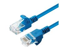 Câble réseau MicroConnect U/UTP CAT6A Slim 2M bleu non blindé, LSZH 4x2xAWG 28 C