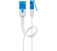 Câble réseau plat 0,5m - 20m, Couleur:Blanc, Longueur:1 m