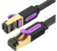 Câble réseau plat Cat7 Vention Icabg Rj45 Ethernet 10Gbps 1.5M Noir