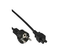 Câble réseau pour notebook,, raccord de câbles en 3 pôl., noir, 0,5m