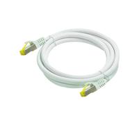Câble Réseau Python Cat.7 S/FTP (S-STP) 1m Blanc, RJ-45 Mâle/Mâle, Contacts Or, 10GBase-T, 500 MHz, AWG 26, Cuivre, Ø 6mm, Réf: 8070PY-010W
