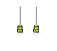 Câble réseau CAT7 | S/FTP | RJ45 mâle | RJ45 mâle | 2.00 m | Sans accroc | Rond | LSZH | Gris | Emballé