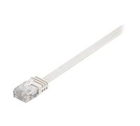 Câble réseau RJ-45 MicroConnect 15m UTP CAT 6a moulé bloqué plat blanc