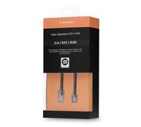 Câble réseau RJ11/RJ45 mâle 3m - D2DIFFUSION - Noir