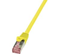 LogiLink PrimeLine - Cordon de raccordement - RJ-45 (M) pour RJ-45 (M) - 25 cm - SFTP, PiMF - CAT 6 - sans halogène - jaune