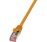 Câble réseau RJ45 CAT 6 S / FTP LogiLink - 2 connecteurs RJ45 - 1 m - Orange - CQ2038S