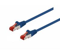 goobay - Câble réseau - RJ-45 (M) pour RJ-45 (M) - 1.5 m - SFTP, PiMF - CAT 6 - sans halogène, moulé - bleu