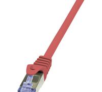 Câble réseau RJ45 CAT 6A S / FTP LogiLink - 2 connecteurs RJ45 - 0,25 m - Rouge - CQ3014S