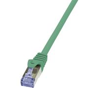 Câble réseau RJ45 CAT 6A S / FTP LogiLink - 2 connecteurs RJ45 - 0,50 m - Vert - CQ3025S