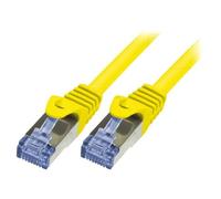 Cable reseau RJ45 male S-FTP Cat 6a jaune - 1m