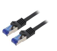 Cable reseau RJ45 male S-FTP Cat 6a noir- 2m