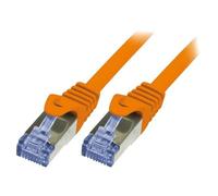 Cable reseau RJ45 male S-FTP Cat 6a orange- 1m